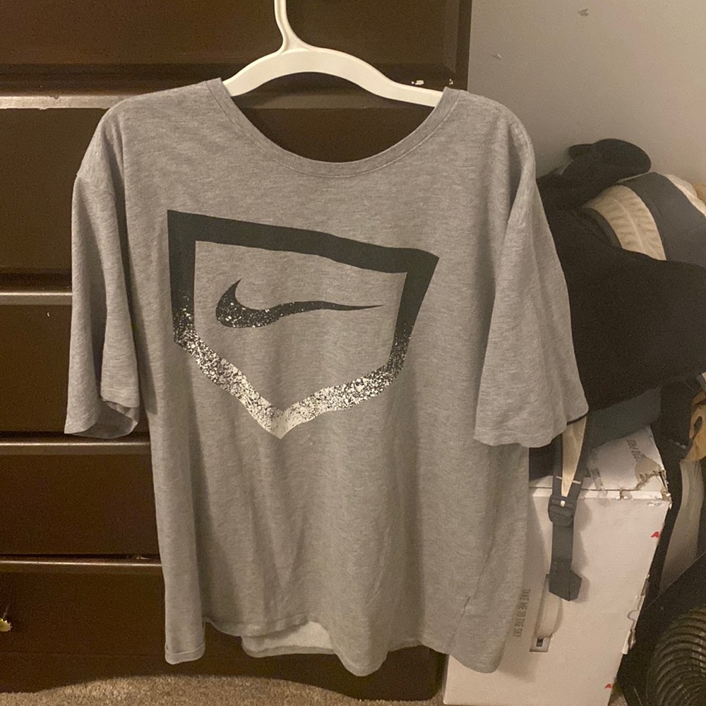 Nike, Baseball Tee with Classic Nike Check